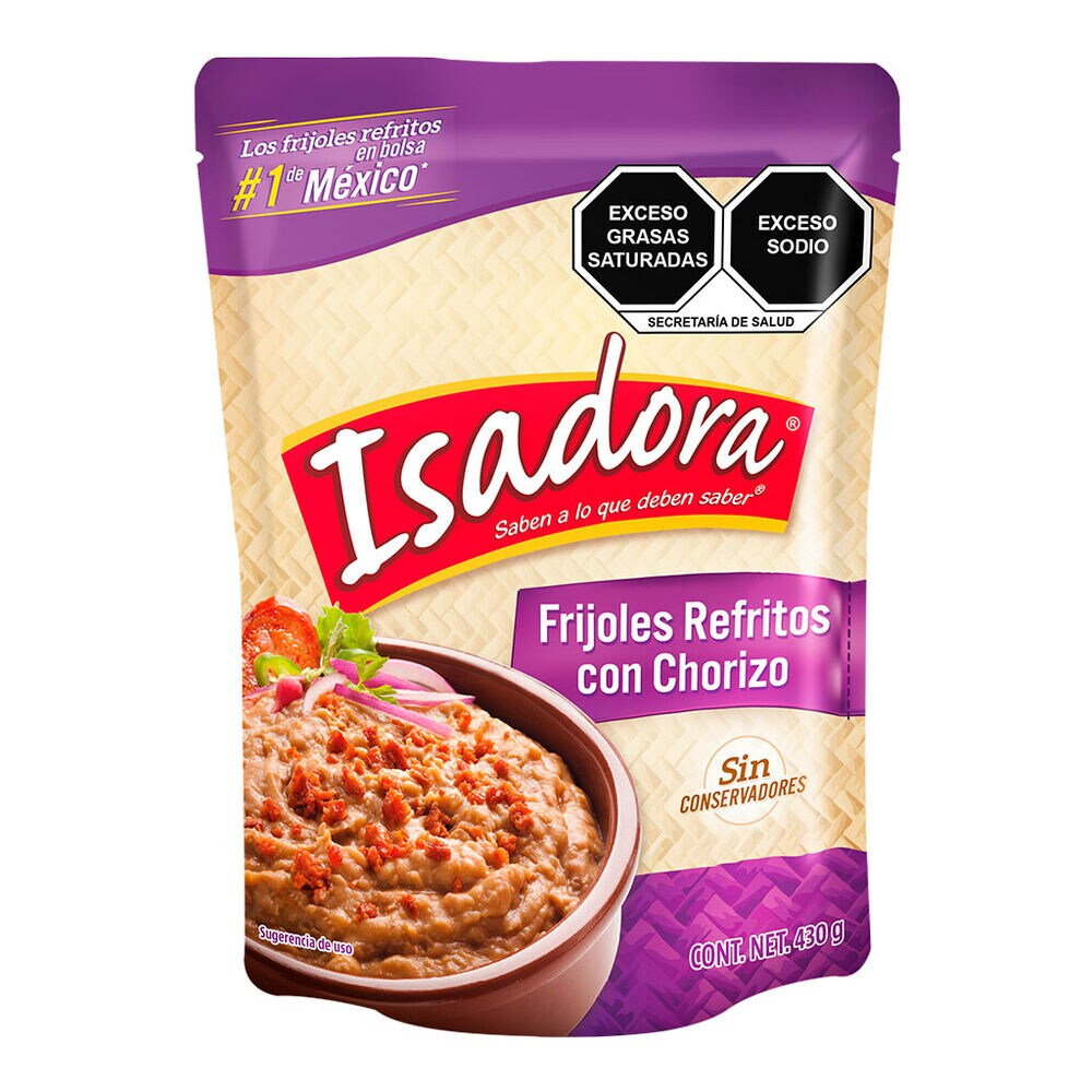 FRIJOL ISADORA 12/430GR BAYO C/CHORIZO