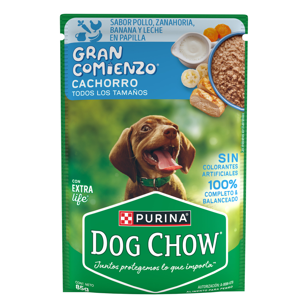 DOG CHOW SOBRE POLLO CACHORRO 12/85 GR