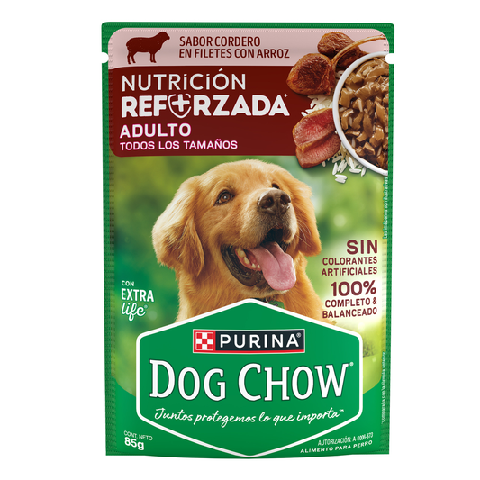 DOG CHOW SOBRE CORDERO  12/85 GR