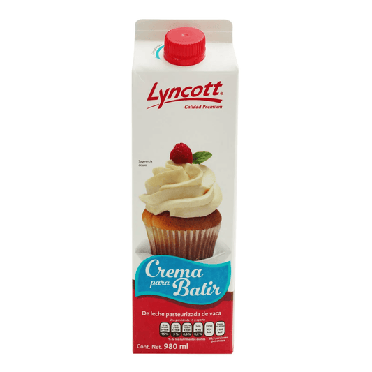 CREMA DULCE LYNCOTT 980 ML.