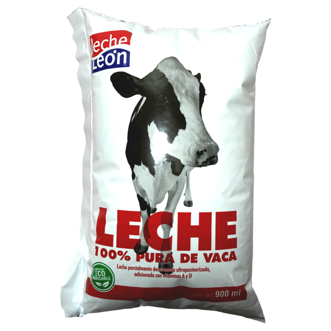 LECHE LEON BOLSA ENTERA  900ML