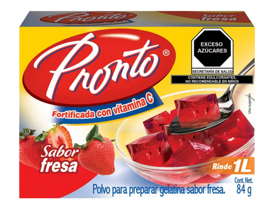 GELATINA PRONTO 24/84 GR FRESA AGUA