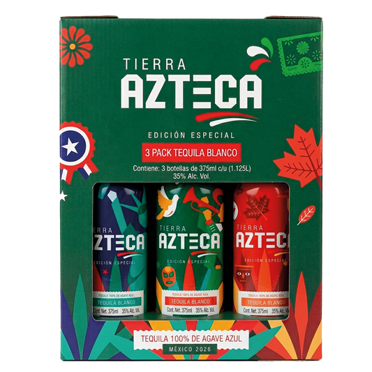 TEQ.TIERRA AZTECA BCO TRIPACK 6/375 ML