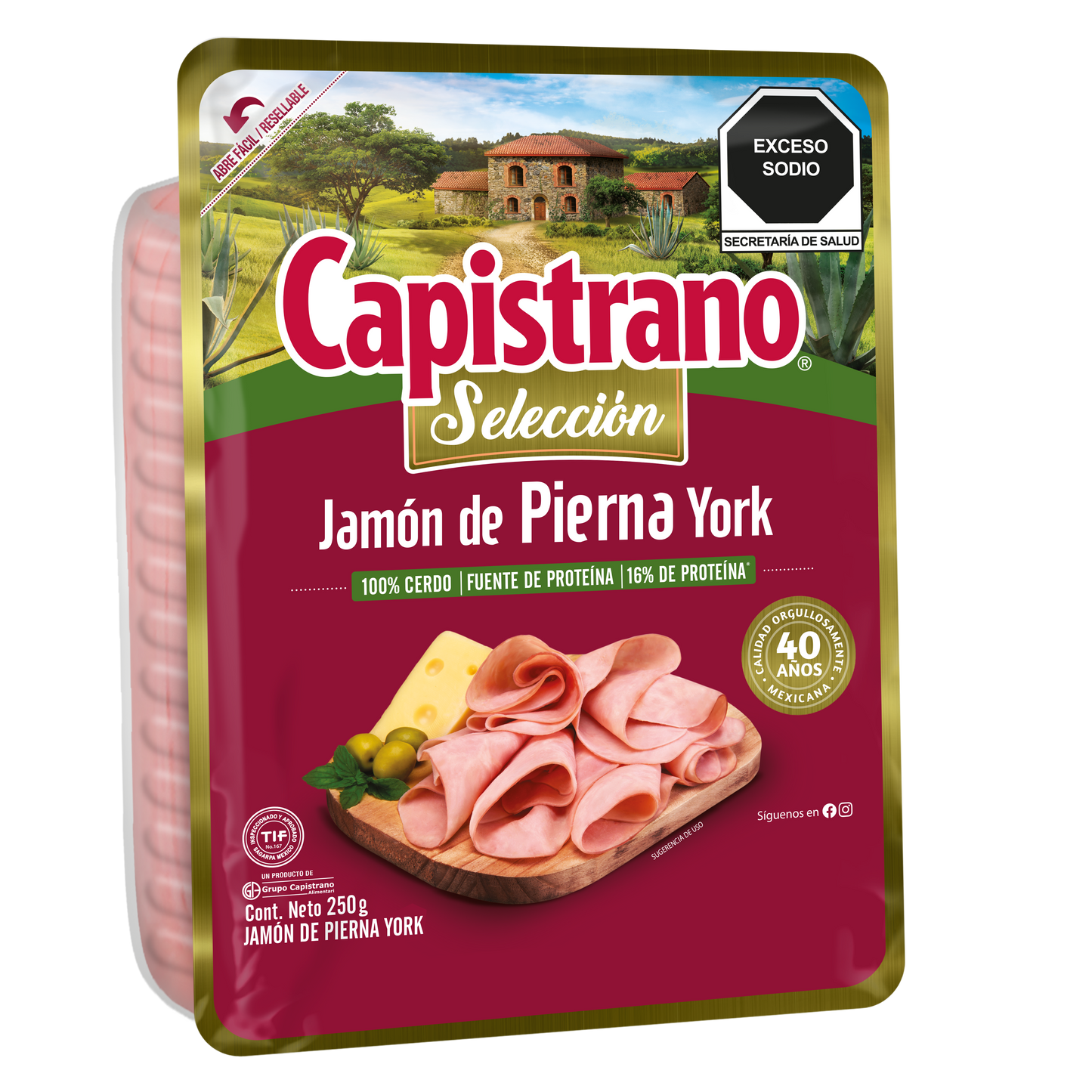 JAMON PIERNA YORK CAPISTRANO 250GRS