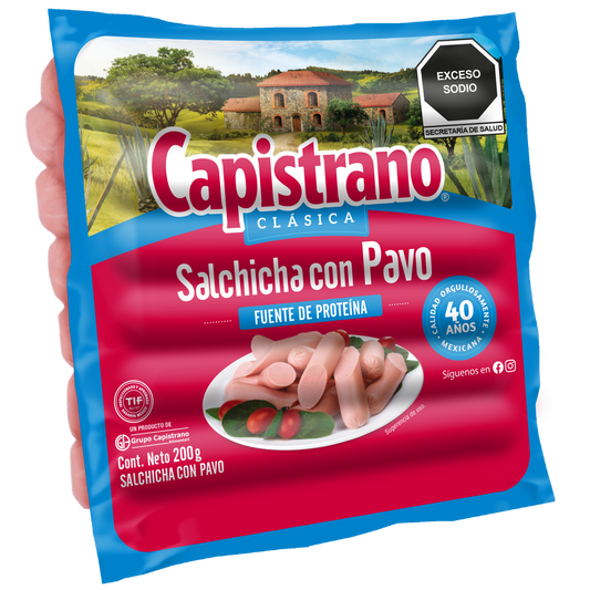 SALCHICHA PAVO CAPISTRANO 266 grs