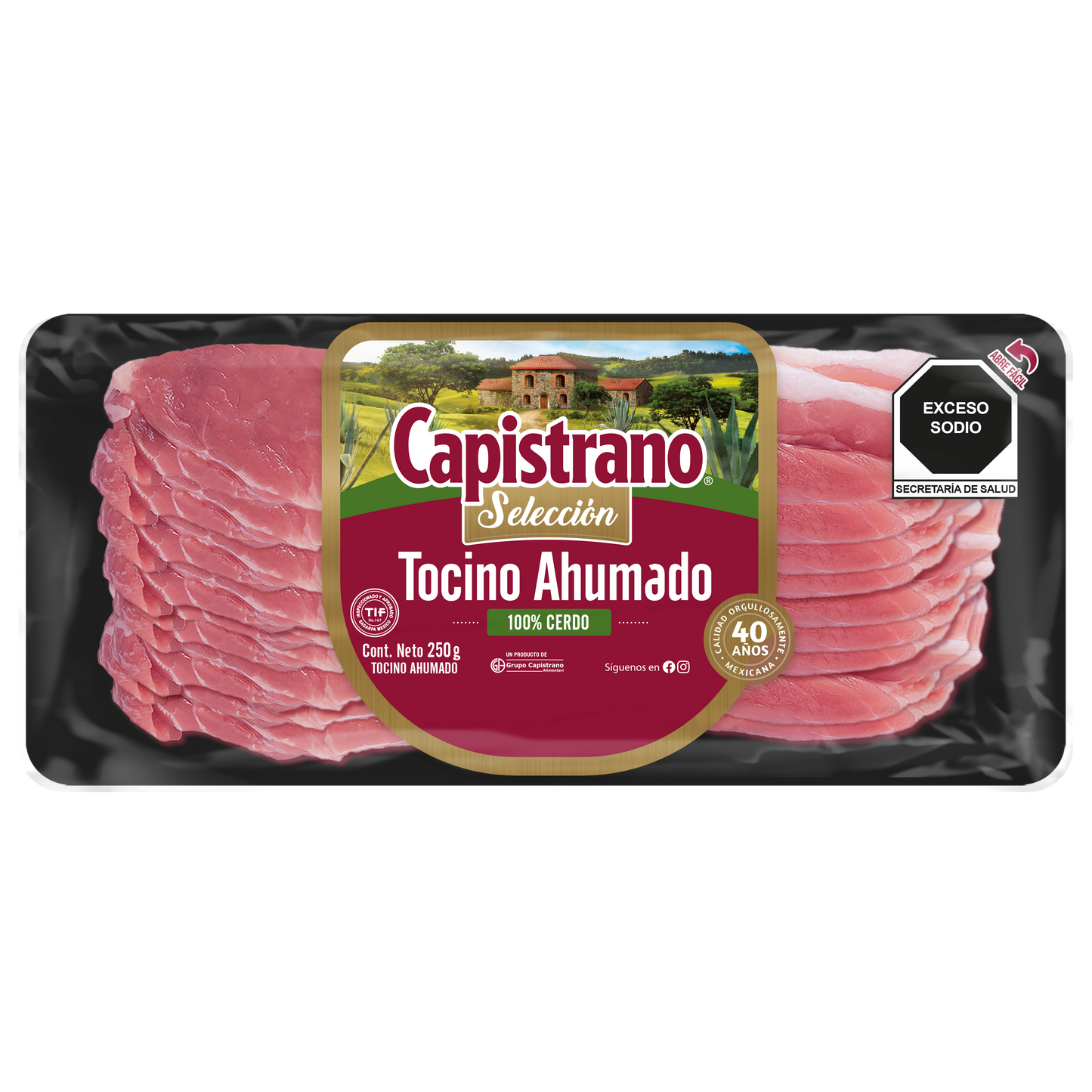 TOCINO AHUMADO CAPISTRANO 250GRS