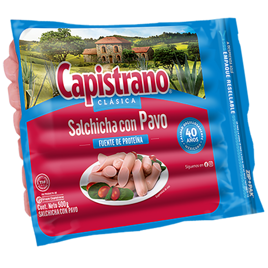 SALCHICHA DE PAVO CAPISTRANO 500GRS