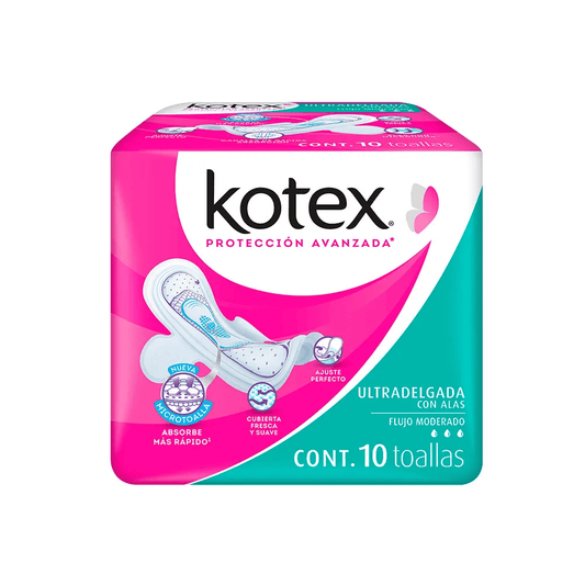 KOTEX ULTRA DELG.C/ALAS 12/10 PZA