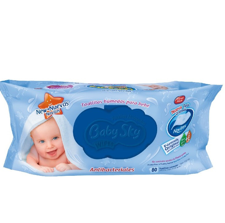 TOALLITAS HUM.BABY WIPES AZUL 12/80