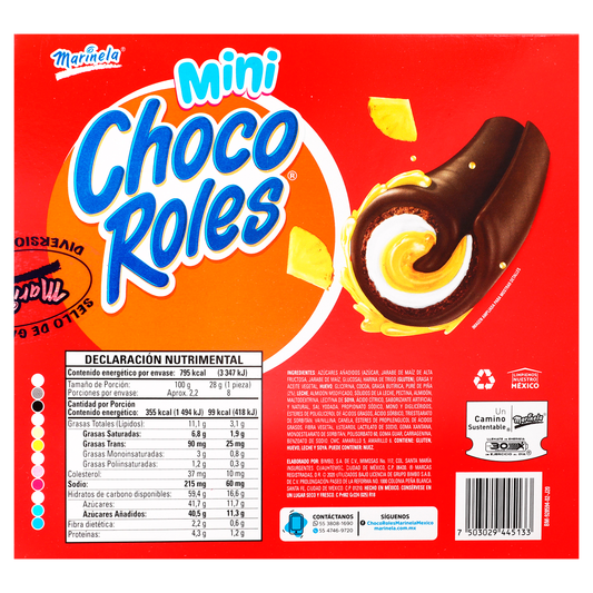 MINI CHOCO ROLES 12/8/224 GRS