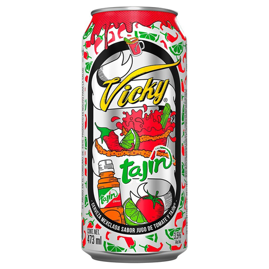 CERVEZA VICKY TAJIN 24/473 ML