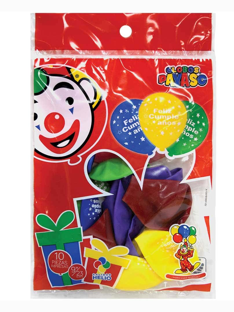 G PAYASO NUM 9 FELIZ CUMPLE 10/10 PZ
