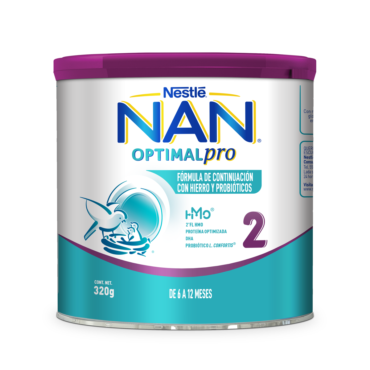 Fórmula para Lactantes NAN 2 Optimal Pro, 6 a 12 Meses, 320g