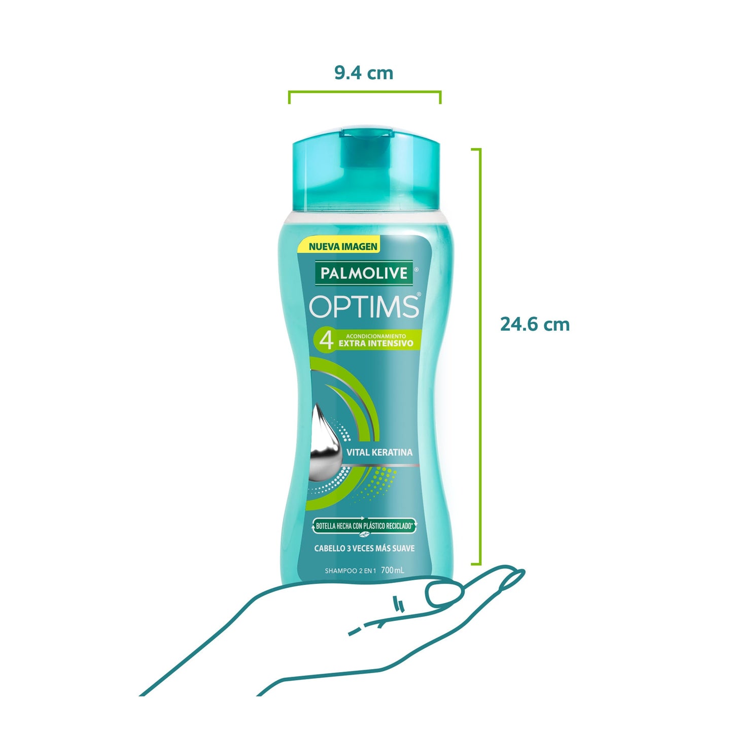 Shampoo Palmolive Optims Acondicionamiento Extra Intensivo, 700 ml