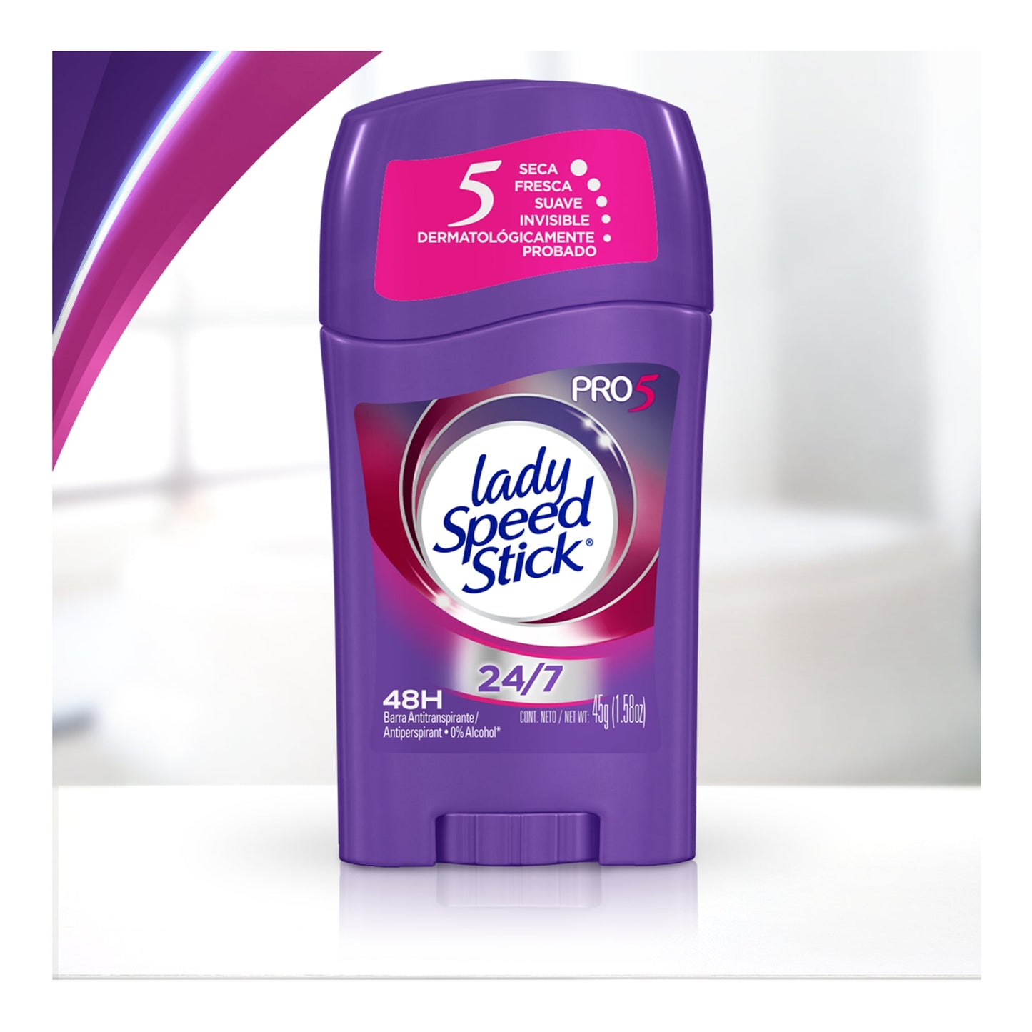 Antitranspirante Lady Speed Stick pro 5 en 1 en barra para dama de 45 g