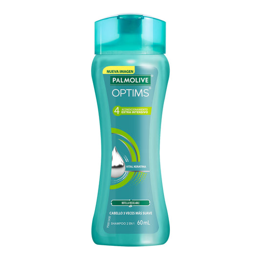 Shampoo Palmolive Optims 2 en 1 Acondicionamiento Nivel 4 de 60 ml