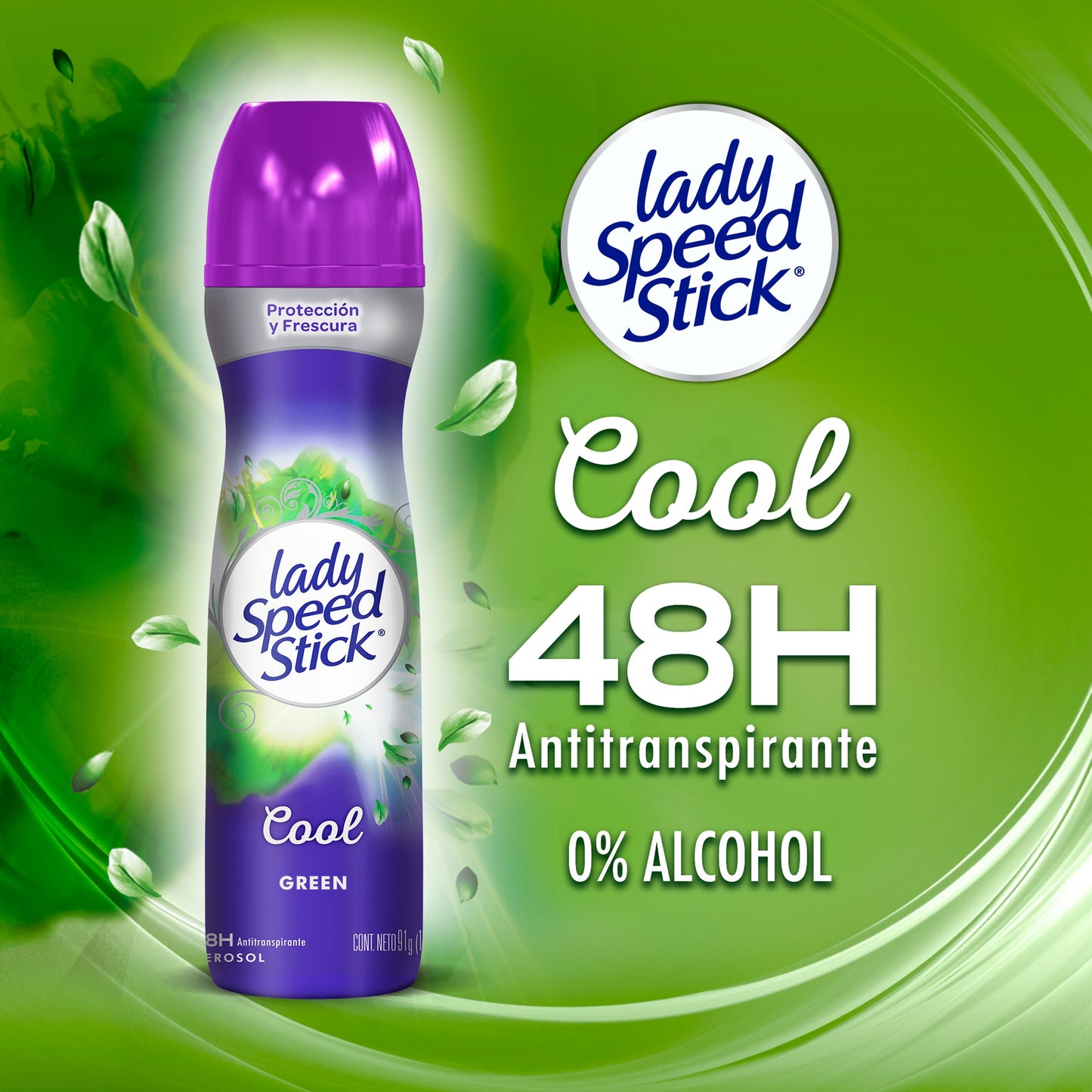 Antitranspirante Lady Speed Stick Cool green Aerosol 91 g