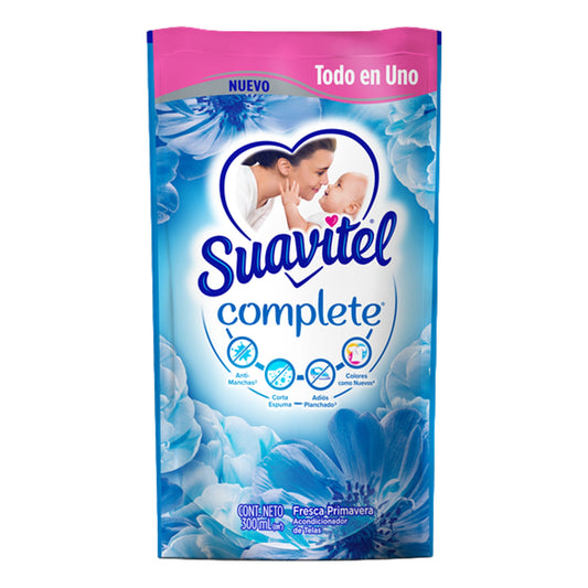 Suavizante Acondicionador de Telas Suavitel Fresca Primavera en Doypack de 300 ml