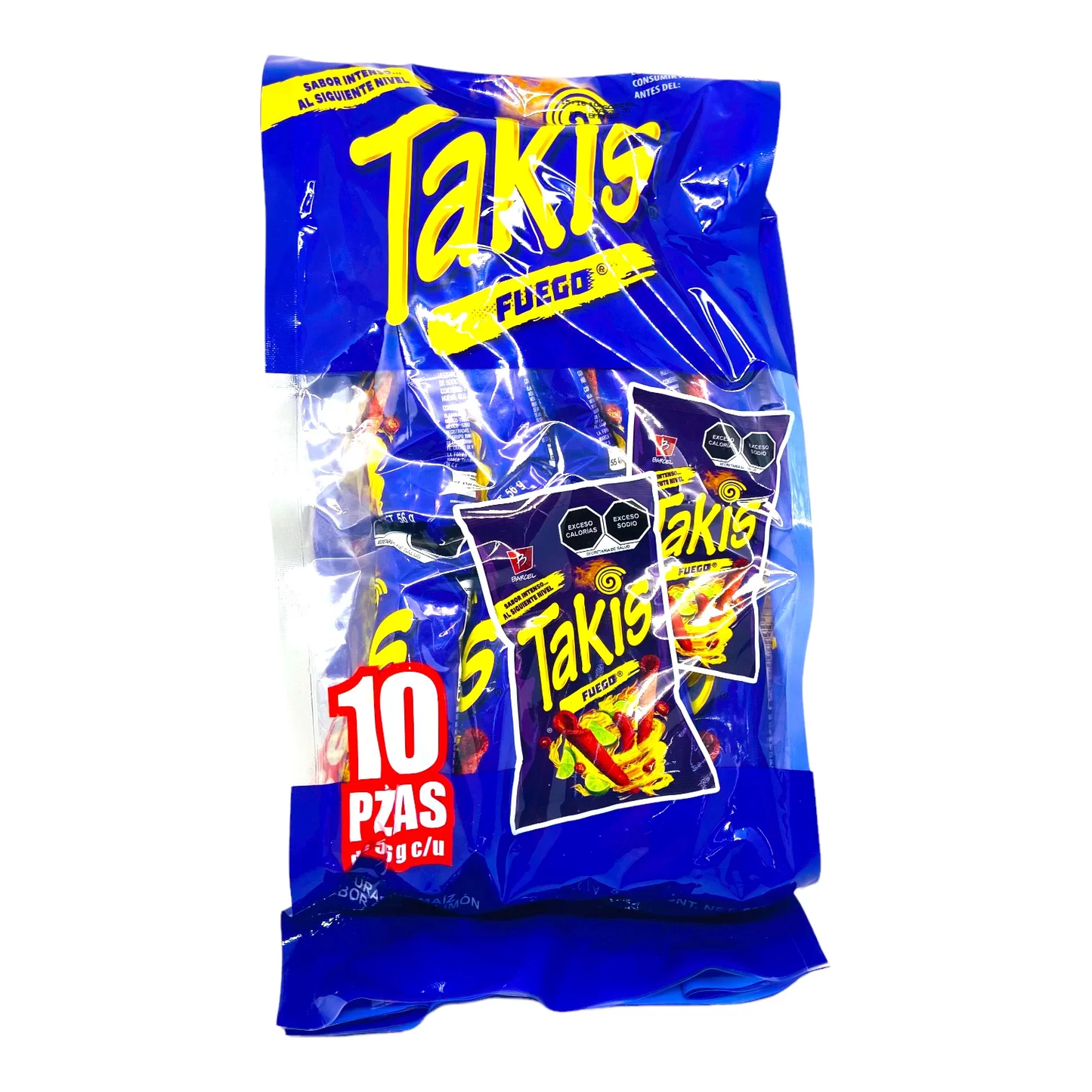 BARCEL TEN PACK TAKIS FUEGO 7/10 PZAS