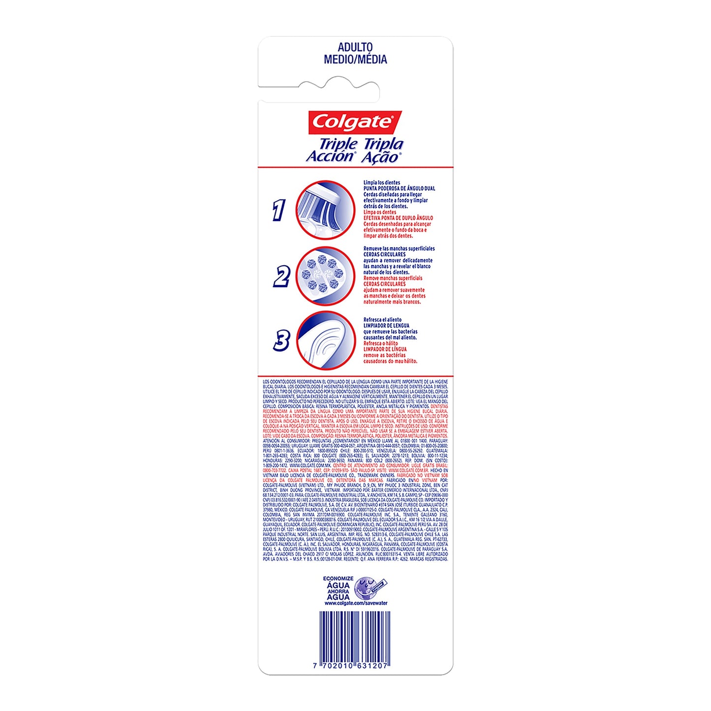 Cepillo Dental Colgate Triple Acción 2 pzas