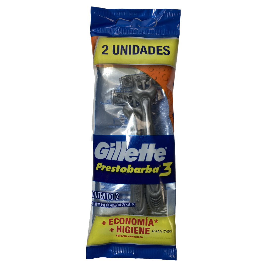 PRESTOBARBA 3 HOJAS 2 PZS