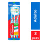 Cepillo Dental Colgate Extra Clean Medio Cerdas Multinivel x 3