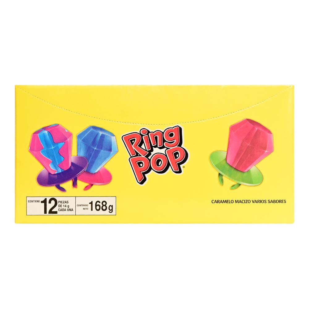 RING POP CARAMELO SABORES 6/12/14GR